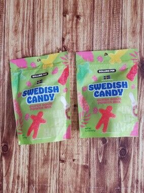 Rolling Pin Swedish Sour Candy Pouch Bundle Set Cola Soda Chewy